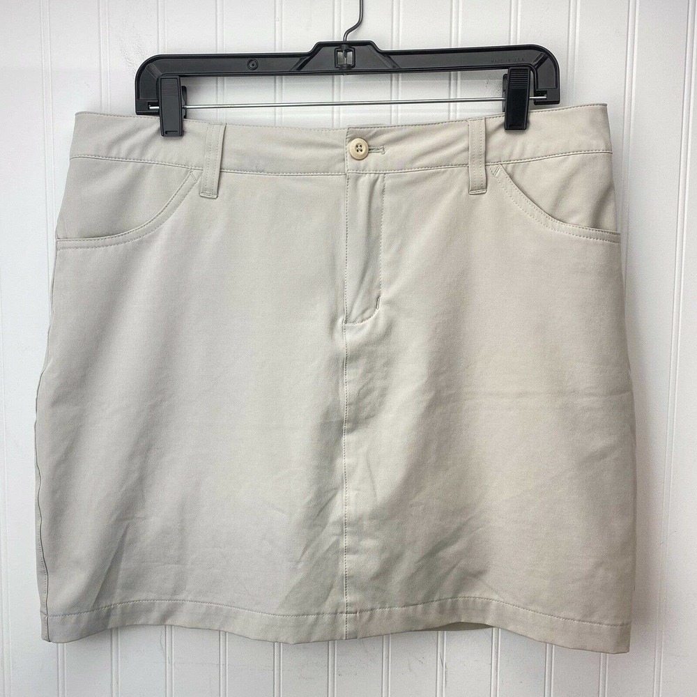 ⛳️Eddie Bauer Golf Skort Sz 12 Beige Stretch Activewear